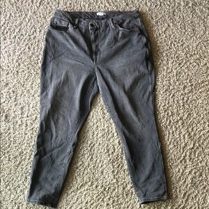 Good American Gray High-Waist Jeans